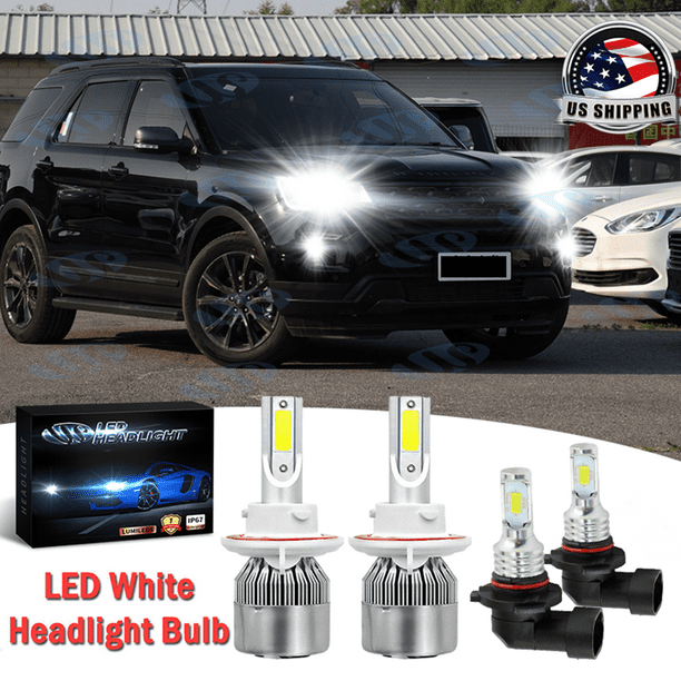 6X 6000K Combo LED Headlight Hi//Lo Fog Light Bulbs For 2015-2019 Ford F-150
